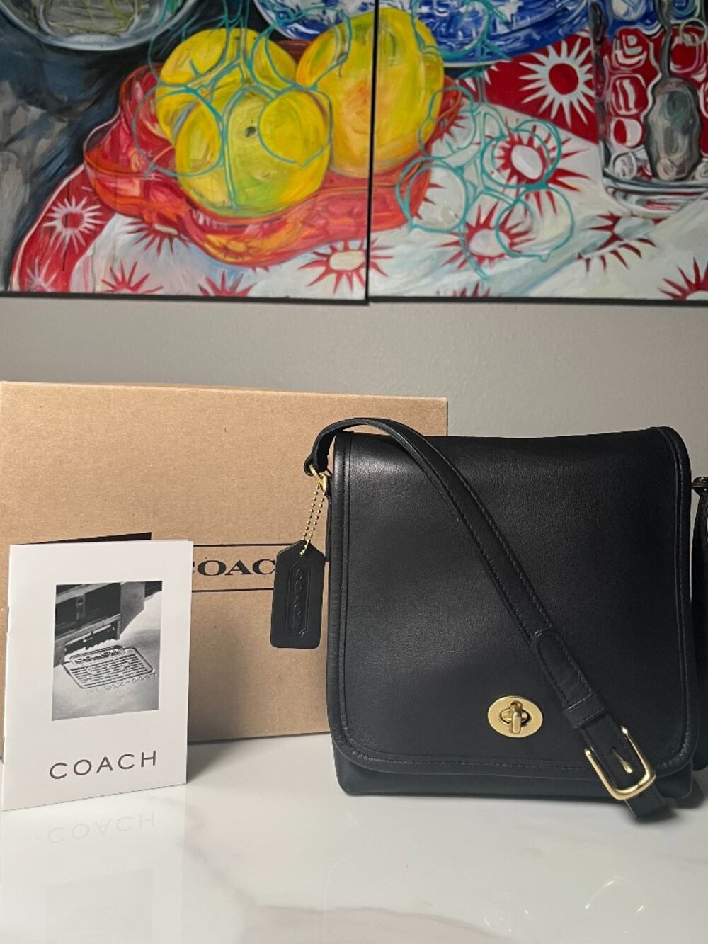 Coach Legacy Companion Flap Crossbody Vintage Bag Black 9076 NWOT - Picture 2 of 15